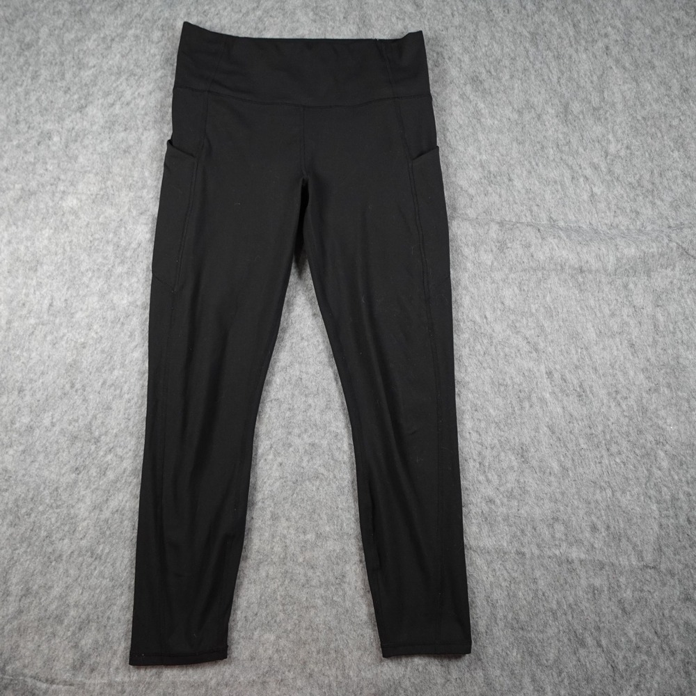 Fabletics Leggings Women L/XL? Black High Rise Pockets Athletic Workout Yoga